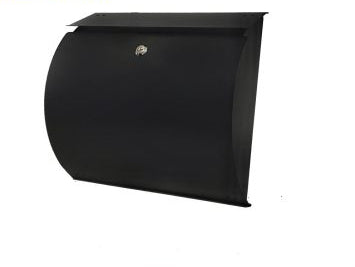 POST ZONE CONTEMPORARY CURVED BLACK POST BOX