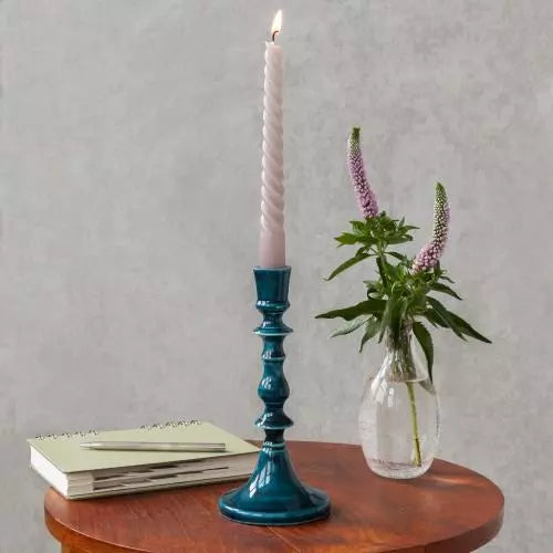 CANDLESTICK 19 CM BLUE