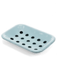 TWO PART ENAMEL SOAP DISH BLUE