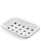 TWO PART ENAMEL SOAP DISH WHITE