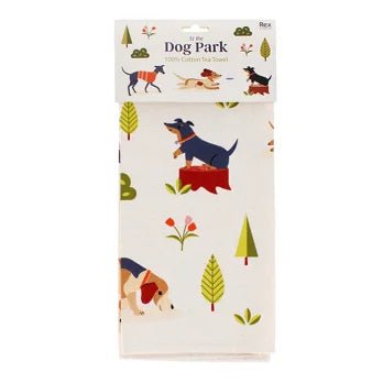 COTTON TEA TOWEL DOG PARK