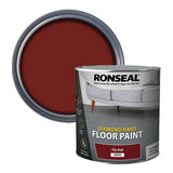 RONSEAL DIAMOND HARD SATIN FLOOR PAINT TILE RED 2.5L