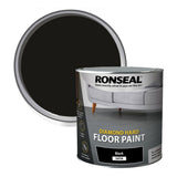 RONSEAL DIAMOND HARD SATIN FLOOR PAINT BLACK 2.5L