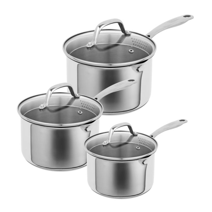 KUHN RIKON ALL ROUND 3 PIECE DRAINING SAUCEPAN SET