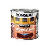 Ronseal 10 Year Satin Woodstain Teak 250ml