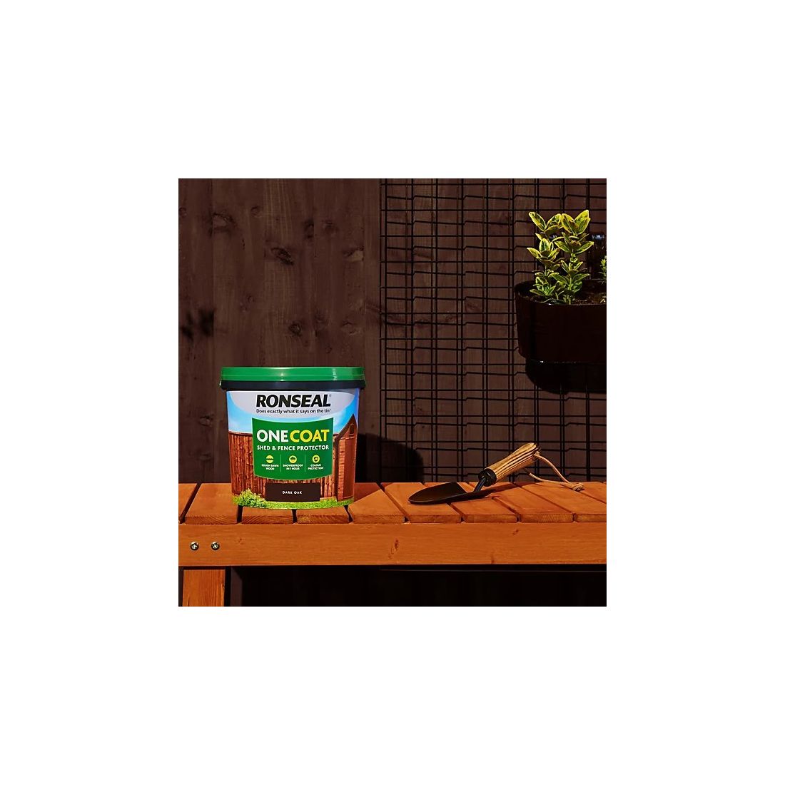 RONSEAL ONE COAT SHED & FENCE PROTECTOR DARK OAK 5L