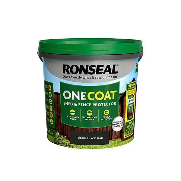Ronseal One Coat Shed & Fence Protector Tudor Black Oak 5l
