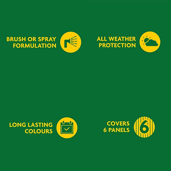 Ronseal One Coat Shed & Fence Protector Tudor Black Oak 5l