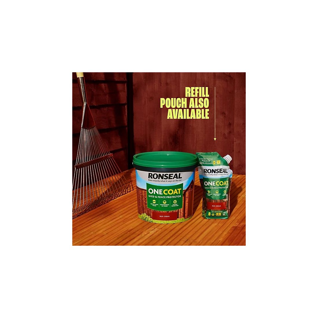 RONSEAL ONE COAT SHED & FENCE PROTECTOR RED CEDAR 12L