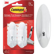 3M COMMAND MEDIUM WIRE HOOK PACK OF TWO ORIGO