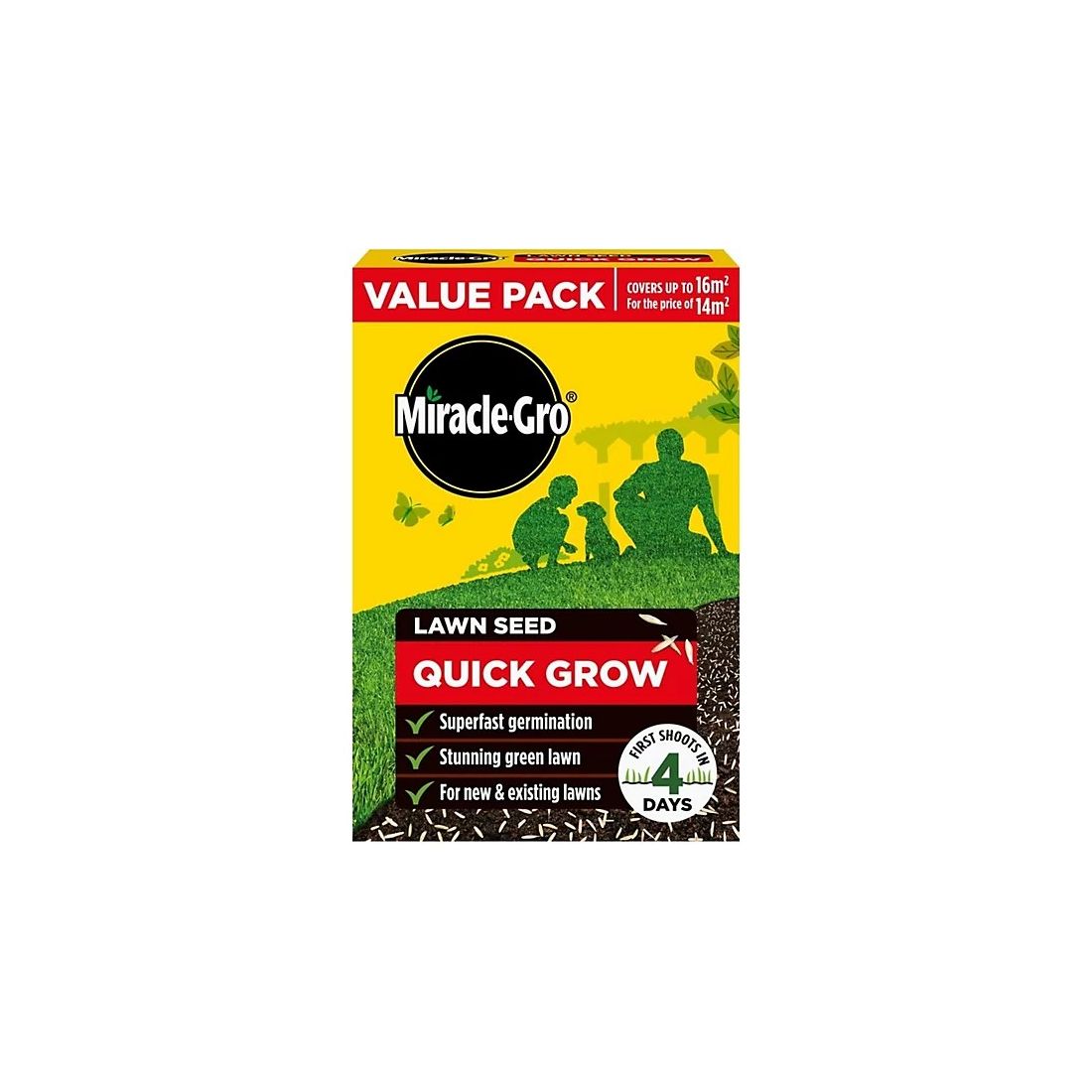 Miracle-Gro Quick Grow Lawn Seed 420g+15% Value Pack