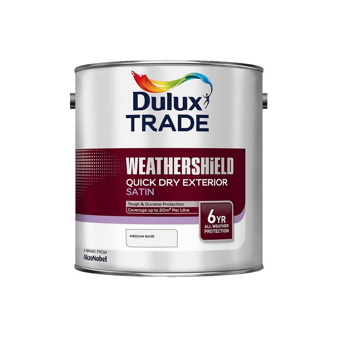 Dulux Trade Weathershield Quick Dry Exterior Satin Medium Base 2.5l