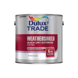 DULUX TRADE WEATHERSHIELD QUICK DRY EXTERIOR SATIN PURE BRILLIANT WHITE 2.5L
