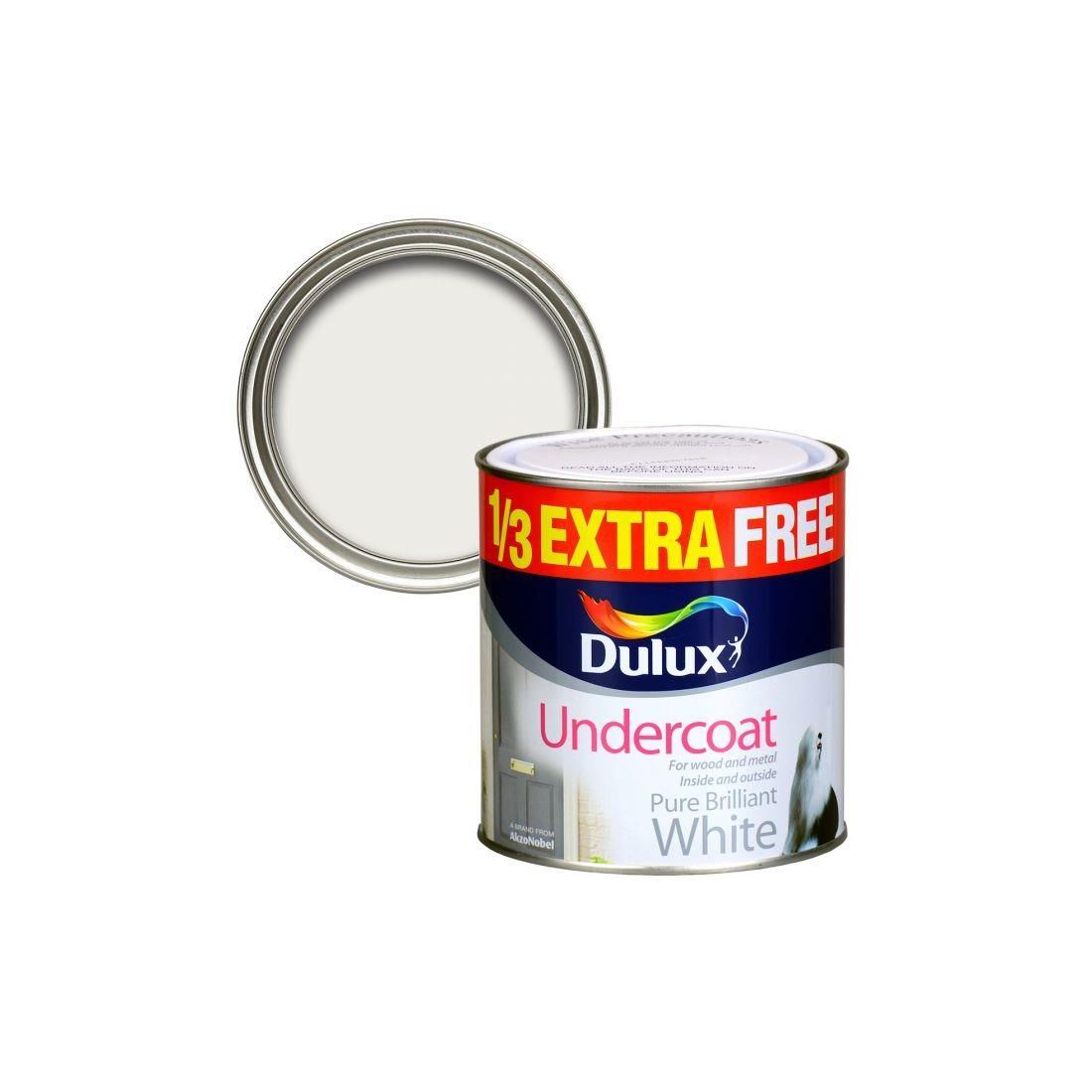 Dulux Undercoat Brilliant White 750ml+33% Free