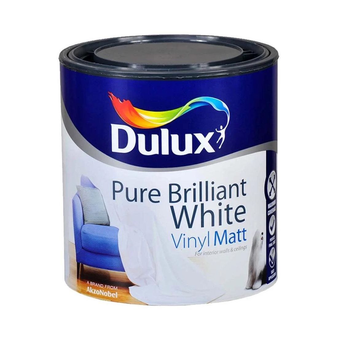 Dulux Vinyl Matt Pure Brilliant White 1l