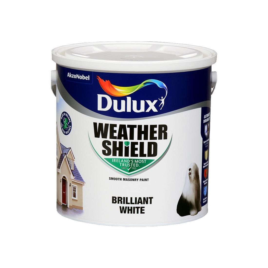DULUX WEATHERSHIELD PURE BRILLIANT WHITE 2.5L