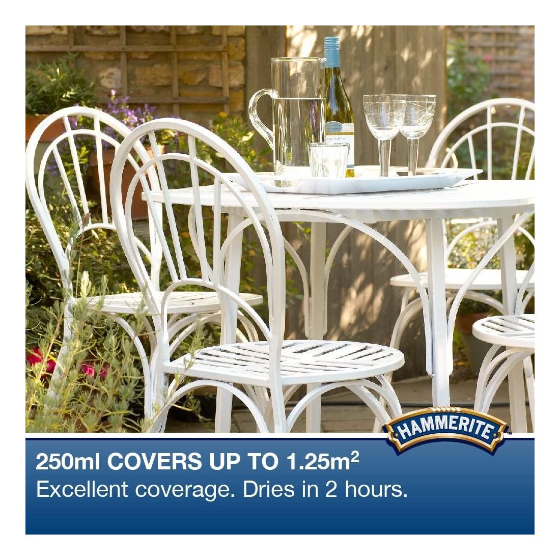 HAMMERITE METAL PAINT SMOOTH WHITE 250ML
