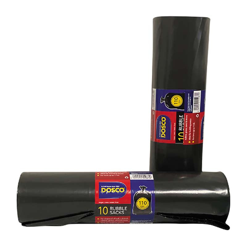 110 LT BLACK RUBBISH BAGS