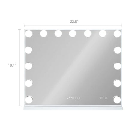 Vaniti VNT-5846 tampered glass mirror wth rgb lighting