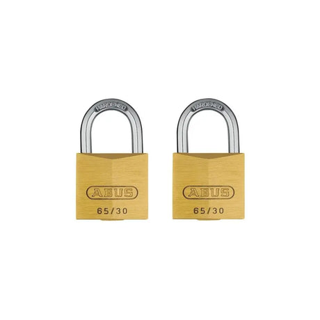 Abus 65 Series Brass Padlock 30mm Twin Pack CENTRALKEY