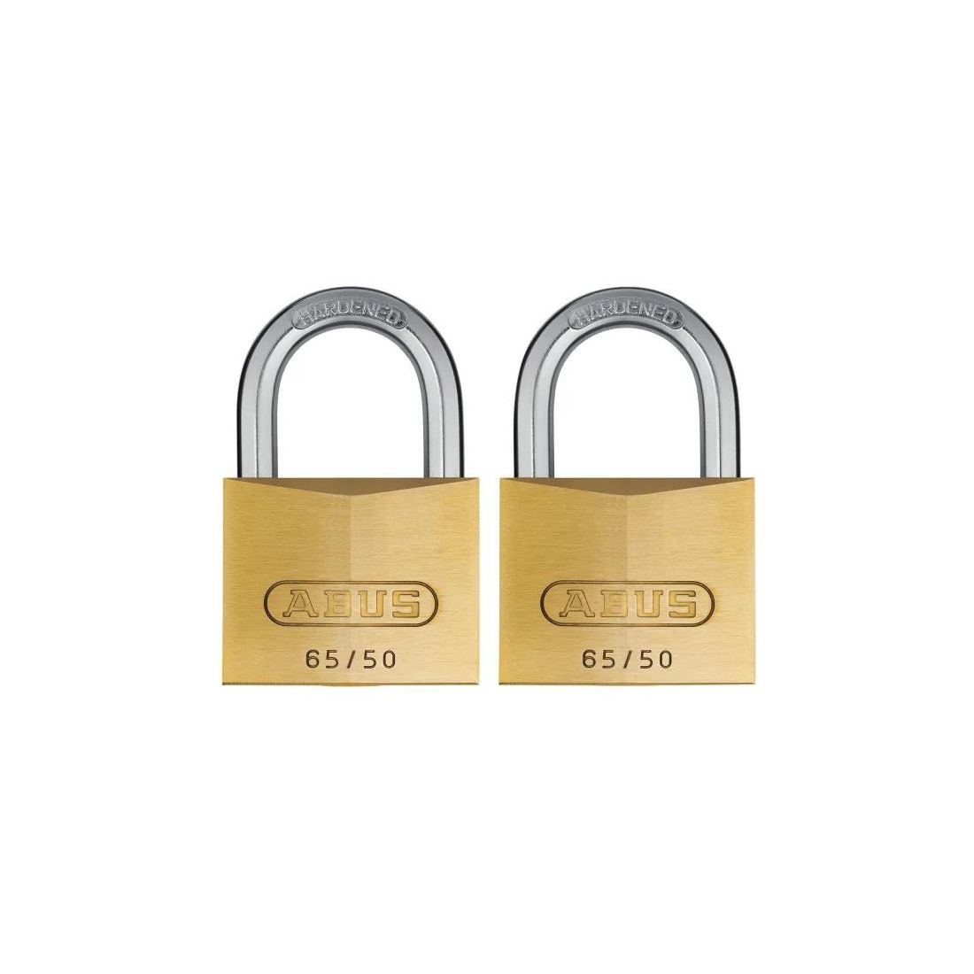 Abus 65 Series Brass Padlock 50mm Twin Pack