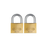 Abus 65 Series Brass Padlock 50mm Twin Pack