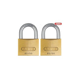 Abus 65 Series Brass Padlock 50mm Twin Pack