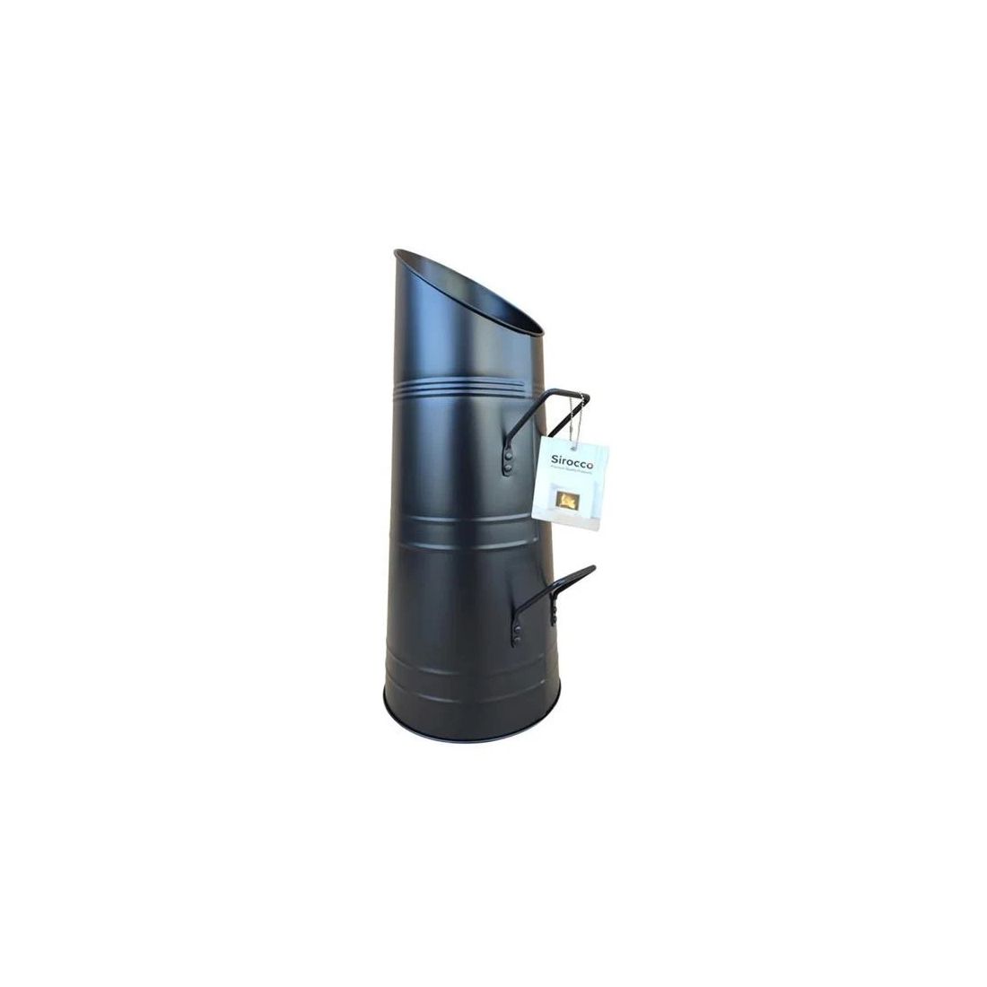 Sirocco Matt Black Coal Hod 22"