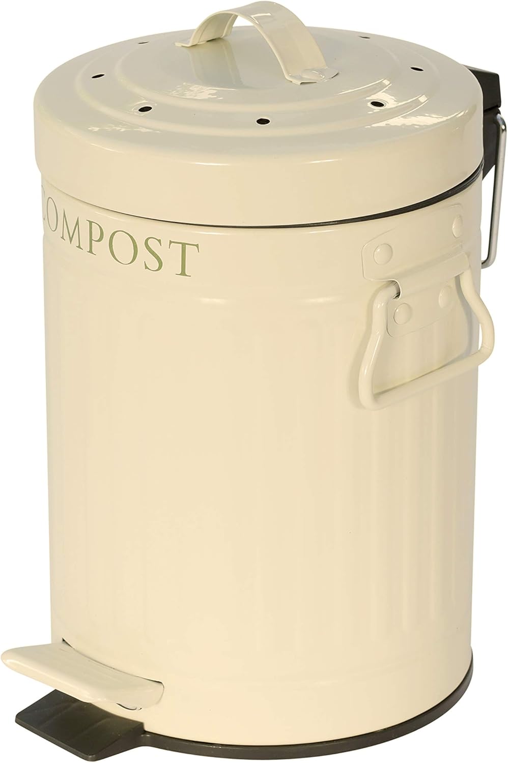 KITCHEN CRAFT COMPOST PEDAL BIN CREAM 3L