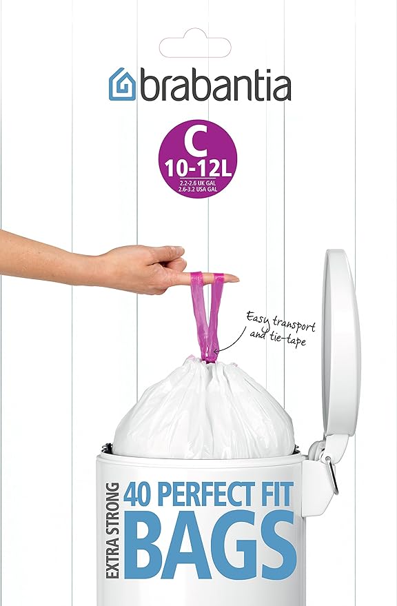 BRABANTIA WHITE CODE C BIN BAGS 10-12 LT