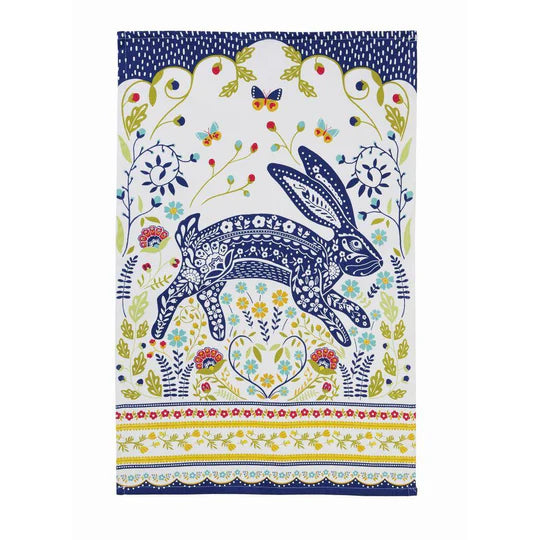 WOODLAND HARE TEA TOWEL