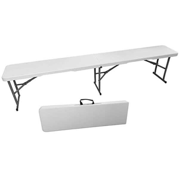 WHITE FOLDING BENCH 1.8M