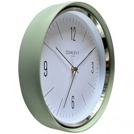 GREEN & GOLD 33 CM WALL CLOCK