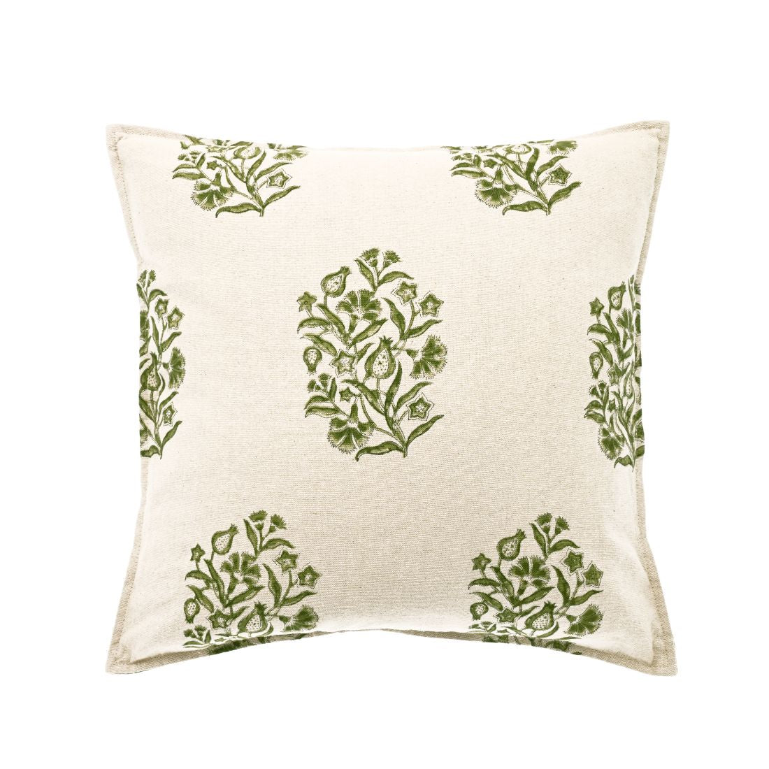 CUSHION BICKLING OLIVE GREEN 43 X43 CM POLY FILLED
