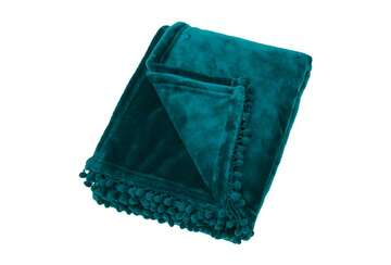 fleece throw peacoock