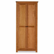 Wooden wardrobe with two doors on a white background