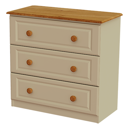 ANNAGH IVORY 3 DEEP DRAWER CHEST