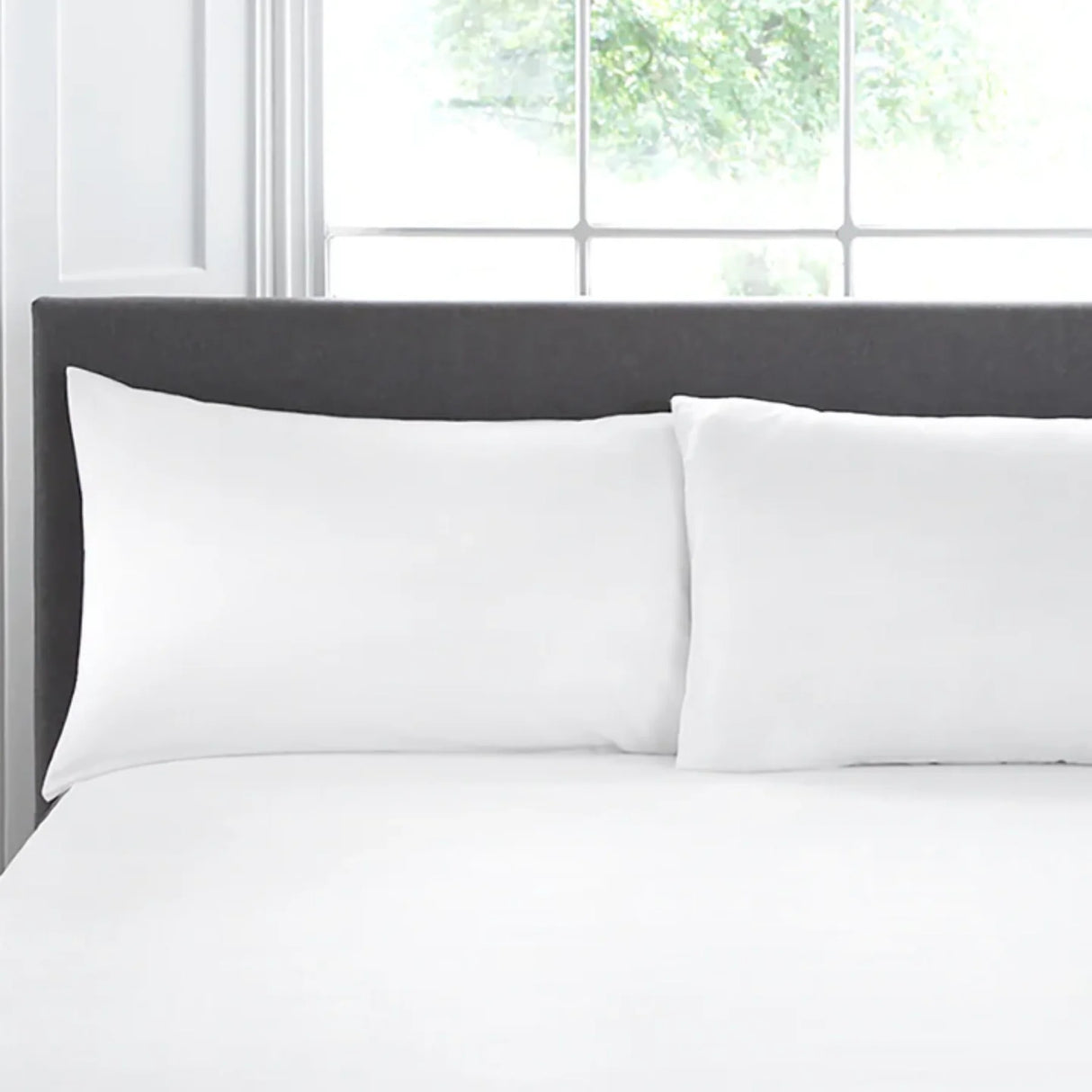 PILLOWCASE SET OF 2 WHITE COTTON
