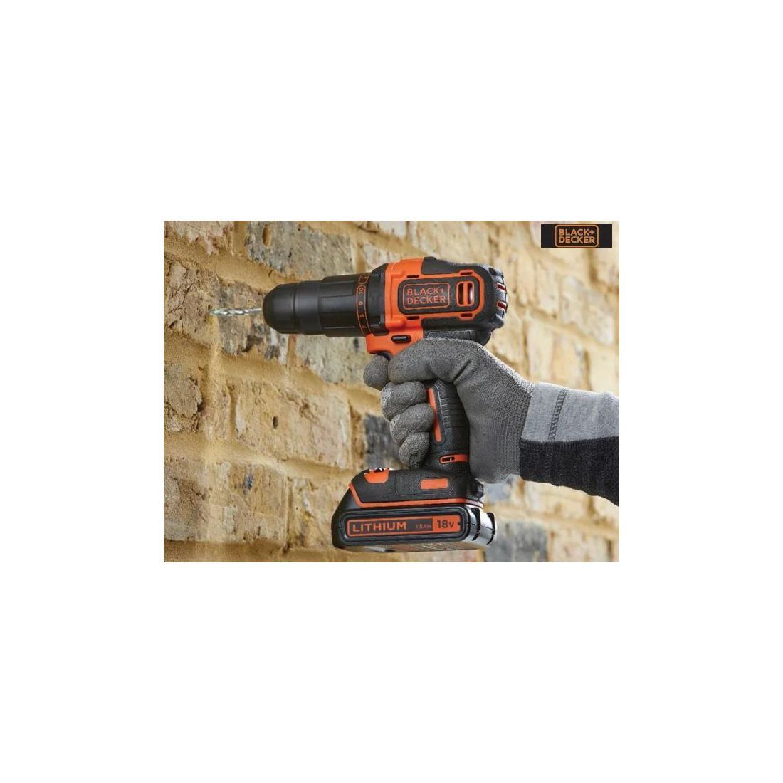 Black & Decker 2 Gear Combi Drill 18v 1 x 1.5Ah Li-ion