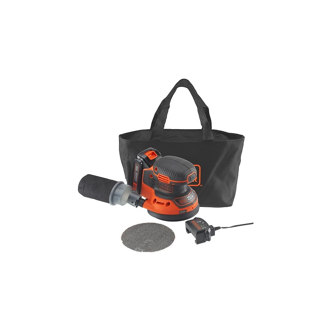 BLACK & DECKER 18V 125MM 1.5 LI-ION POWERCONNECT CORDLESS RANDOM ORBIT SANDER
