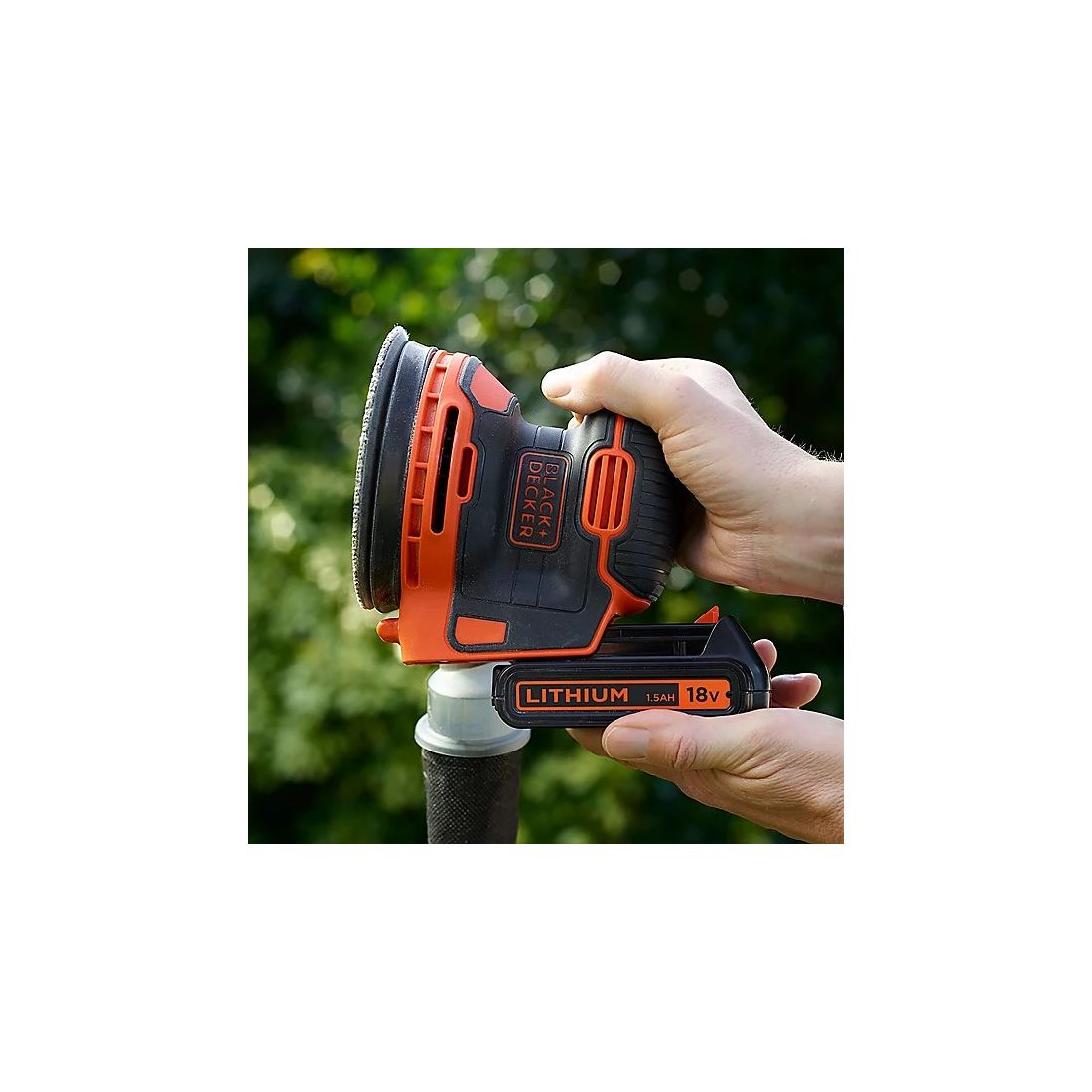 BLACK & DECKER 18V 125MM 1.5 LI-ION POWERCONNECT CORDLESS RANDOM ORBIT SANDER