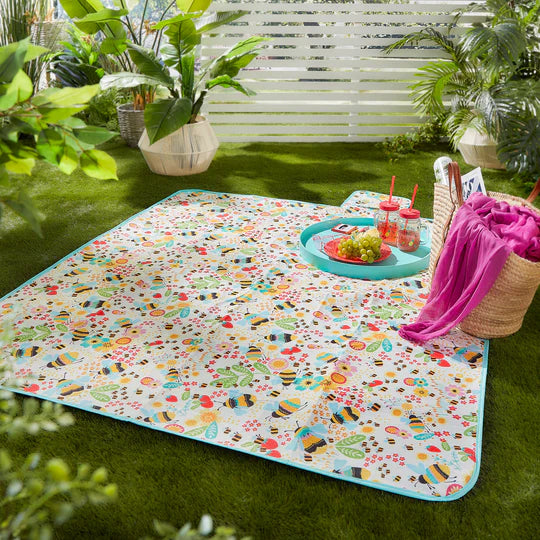 BUZZY BEE OCHRE PICNIC BLANKET