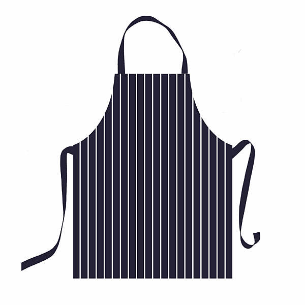 BUTCHERS STRIPE NAVY APRON