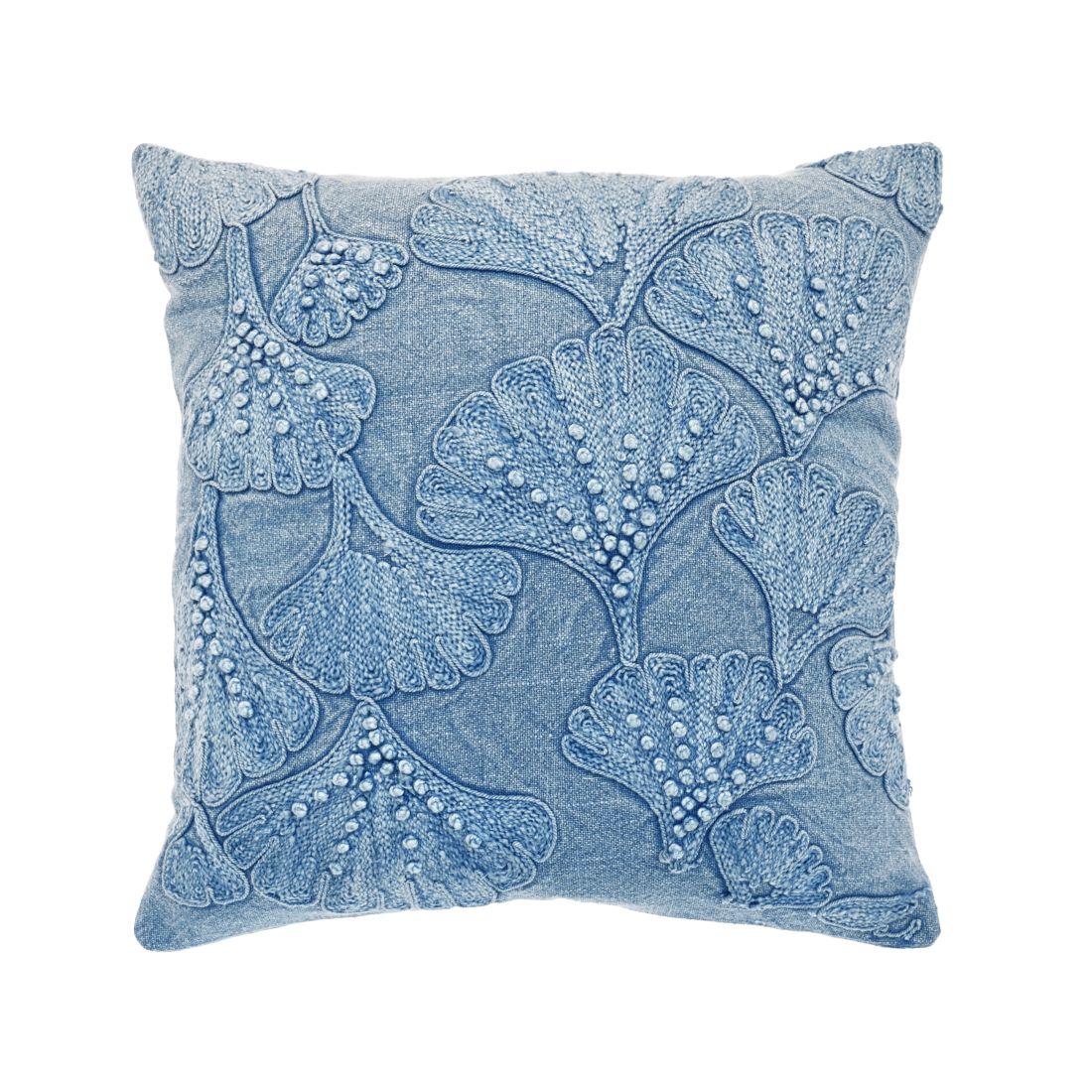 CUSHION EMBROIDERED CLOVELLY 43X 43 CM POLY FILLED