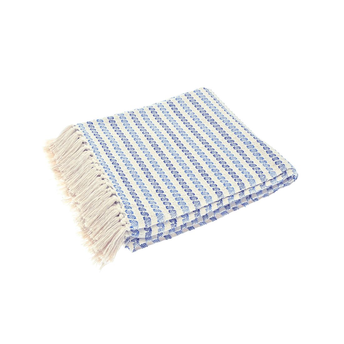 THROW RECYCLED COTTON BLUE