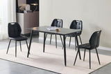 ALVA PU DINING CHAIR BLACK