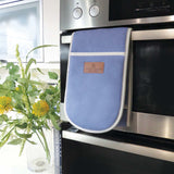 CANVAS DOUBLE OVENGLOVES CORNFLOWER