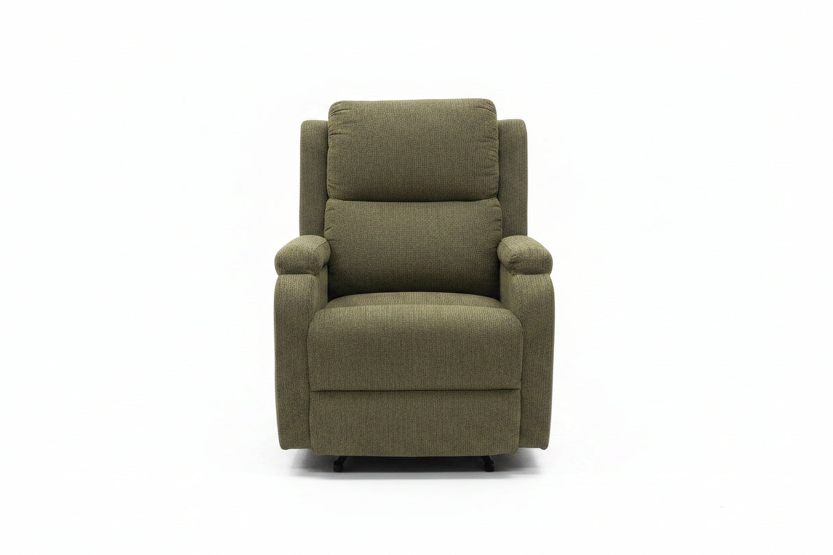 SINGLE DARK GREEN RECLINER CHAIR