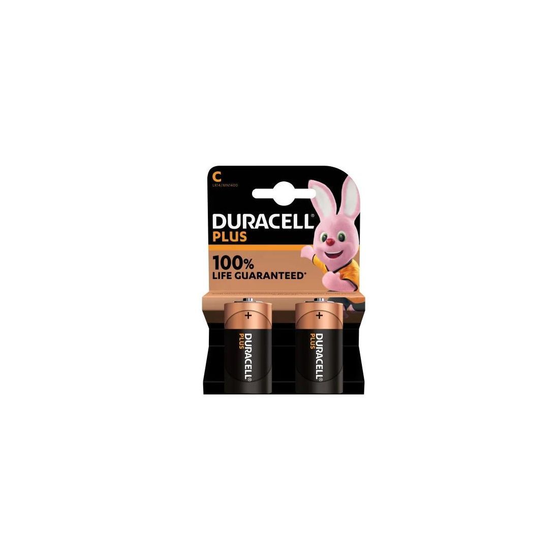 Duracell Plus C Batteries Pack of 2