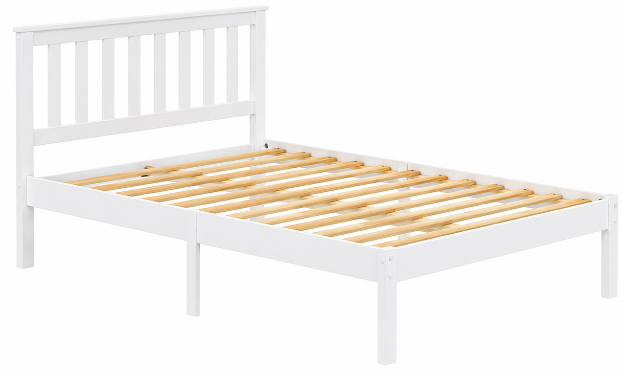 DENVER 4'6" BED WHITE